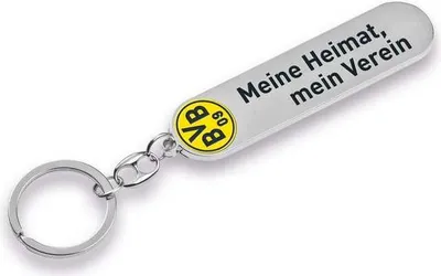 Produktbild von BVB Schlüsselanhänger silber mit Logo