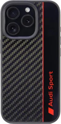 Obrázok produktu pre Audi Carbon Fiber Stripe Iphone 16 Pro 6,3" Black/Black Pevné puzdro Aus-Tpupcip16P-R8/D1-Bk