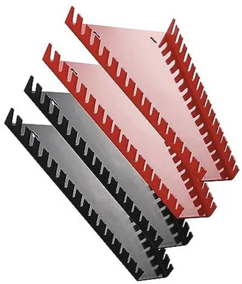 Produktbild von Famanu Schlüsselhalter Kunststoff - Wandmontage für 64 Werkzeuge in Rot und Schwarz