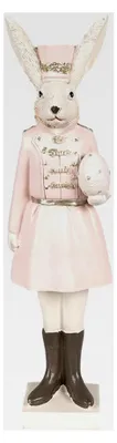 Produktbild von Figur Hase 23 cm Beige Rosa Polyresin Osterdekoration