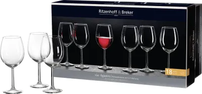 Immagine prodotto di Ritzenhoff & Breker Vio Rotweingläser, 18-tlg., Rotweinglas, Weinglas, 200 ml, 818437
