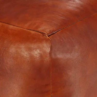 Zdjęcie produktu dla vidaXL Pufa jasnobrązowa 40 x 40 x 40 cm Prawdziwa kozia skóra