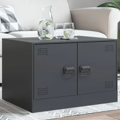 Immagine prodotto di Maison Exclusive - Tavolino da salotto antracite 67x50x44 cm in acciaio
