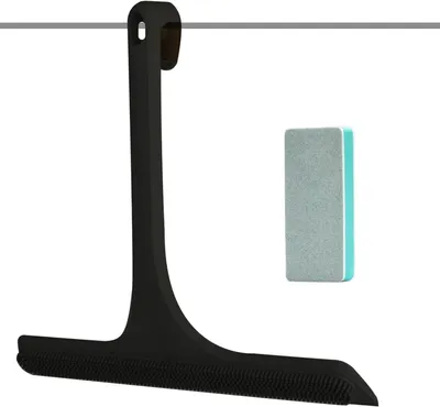Produktbild von Fensterschaber Silikon, 28 cm, mit Abzieher und Bürsten, für Fenster und Dusche