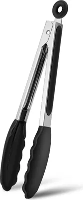 Immagine prodotto di Pinza da cucina in silicone, 26 cm, pinza da cucina in acciaio inossidabile con manico antiscivolo, multifunzione