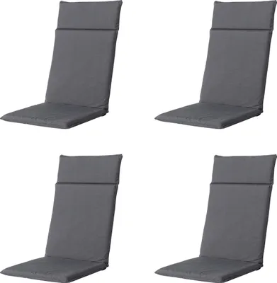 Produktbild von Madison - Gartenstuhlauflage High Back Panama grau - Ca. 120x50 cm - 4er-Set