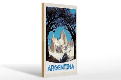 Produktbild von Holzschild Reise 20x30cm Argentinien Gebirge Wanderung