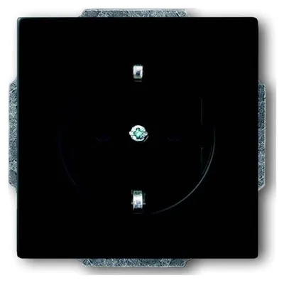 Productafbeelding van Busch-Jaeger stopcontact, diverse designlijnen, mat zwart, 1 stuk.
