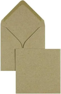 Produktbild von Briefumschläge 155x155mm 120g/qm gummiert VE=500 Stück braun
