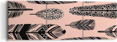 Produktbild von Bild auf Leinwand - Leinwandbild - Grafik Feder - 90x30cm - Wand Bild - Wanddeko - Wandbilder - Leinwanddruck - Bilder - Kunstdruck - Wanddekoration - Leinwand bilder - Wandkunst - CA90x30-3786