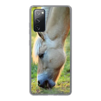 Produktbild von MuchoWow® Handyhülle Schutzhülle Hülle für Samsung Galaxy S20 FE Weidendes Fjordpferd an einem Sommertag Silikon Softcase Handy Hülle - Abdeckung