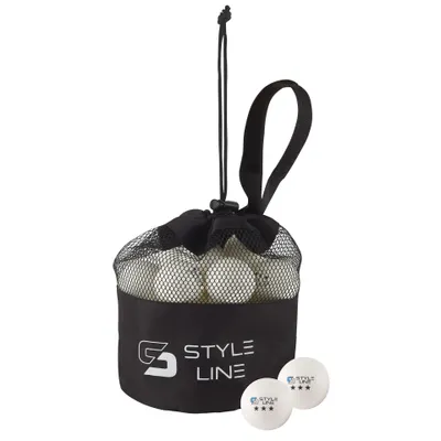 Produktbild von DONIC Ballset Style Indoor 32, 32 3-Stern Traingsbälle inkl. Ballkorb zur Befestigung am Tisch, 40 Durchmesser, Profi, verlängerte Haltbarkeit, weiss