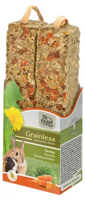 Produktbild von JR Farm Farmys Karotte-Bockshornklee, Meerschweinchen, Kaninchen, Karotte, 140 g, Fest, Erbsen, Graspflanzensaat, Kanariengrassaat, Brennnessel, Karotten 4,9%, Buchweizen,..., 1 Stück(e)