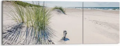 Produktbild von Bild auf Leinwand - Leinwandbild - 3 Teile - Mrzezyno Strand Meer - 150x50cm - Wand Bild - Wanddeko - Wandbilder - Leinwanddruck - Bilder - Wanddekoration - Leinwand bilder - Wandbild - CA150x50-4281