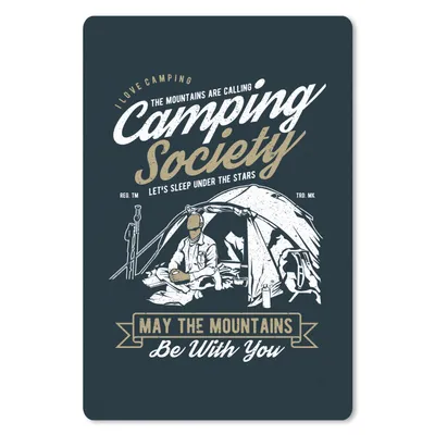 Produktbild von MuchoWow® Mauspad Mousepad Camping - Zelt - Sprichwörter - Vintage 18x27 cm - Mousepads - Maus Mat - Pad - Mausunterlage