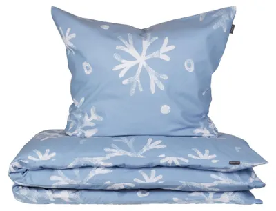Produktbild von SCHIESSER Bettwäscheset Skadi | Winterprint | Feinbiber | 2-teilig | 100% Baumwolle | Kuschelweich | YKK-Reißverschluss | 155x220 cm + 80x80 cm | Blau