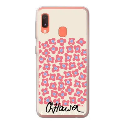 Produktbild von MuchoWow® Handyhülle Schutzhülle Hülle für Samsung Galaxy A20e Blume - Muster - Rosa Silikon Softcase Handy Hülle - Abdeckung