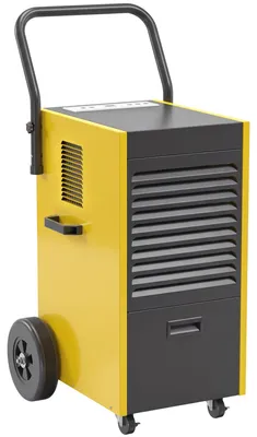 Produktbild von Luftentfeuchter 70L/Tag mit Rädern und Griff, kontinuierlicher Ablaufschlauch, 24-Stunden-Timer, 5,5L Tank, Gelb