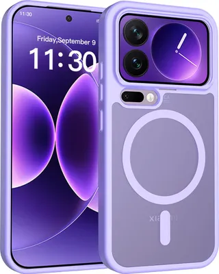 Produktbild von Magnetisch Hülle für Xiaomi 17 Pro, Kompatibel mit MagSafe, Transluzente Matt Rückseite Stoßfeste Handyhülle Lila