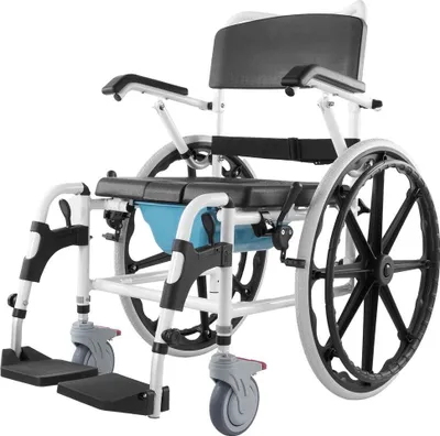 Produktbild von Duschrollstuhl 17,5 Zoll Aluminiumlegierung Toilettenrollstuhl für Behinderte