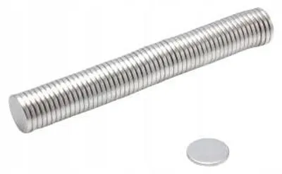 Obrázek produktu pro Neodymový magnet, válcový, MW 8x1 N38, 100 kusů