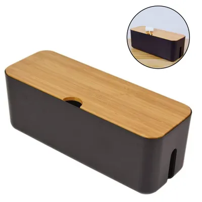 Produktbild von Kabelmanagement Box | Power Stripe Organizer | Cord Organizer Box | Verstecken und verbergen Sie Steckdosenleisten und Stromkabel vor Fernsehgeräten, Computern und Schreibtischen