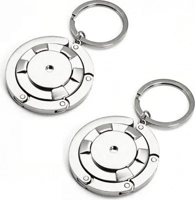 Produktbild von 2x Metall Handtaschenhalter Tisch Taschen Halter Taschenhaken inkl. Einkaufschip