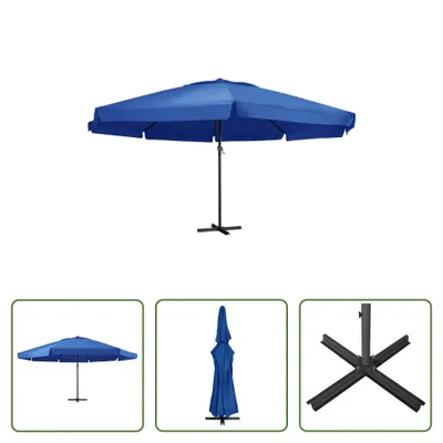 Produktbild von The Living Store Sonnenschirm mit Aluminium-Mast 500 cm Azurblau