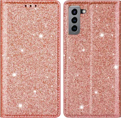Produktbild von Samsung Galaxy S22 Hülle - Coverup Glitzer Klapphülle - Roségold
