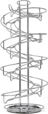 Productafbeelding van Famanu eierhouder voor 36+ eieren - Antislip eierrek - Spiralvormige eierhouder - Multifunctionele eierdoos - Verchroomd metaal