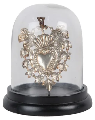 Immagine prodotto di Campana Clayre & Eef Ø 13x17 cm Cuori in vetro color argento