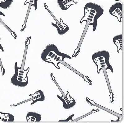 Produktbild von MuchoWow® Mauspad Mousepad Teenager - Gitarre - Musik - Patterns 20x20 cm - Mousepads - Maus Mat - Pad - Mausunterlage - Desk Mat - Bureauartikeln