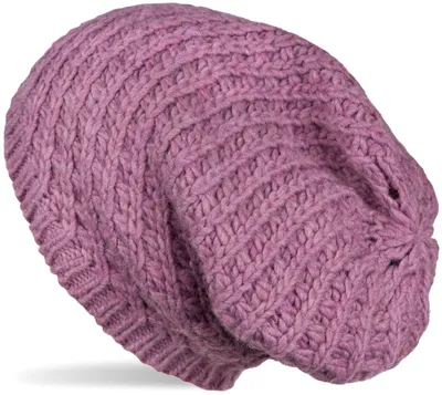Produktbild von styleBREAKER Uni Grobstrick Beanie Mütze Slouch Passform, Mauve