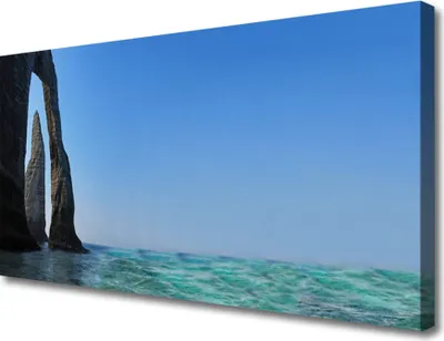Produktbild von Tulup Leinwand-Bilder 100x50 Wandbild Canvas Kunstdruck Felsen Meer Landschaft