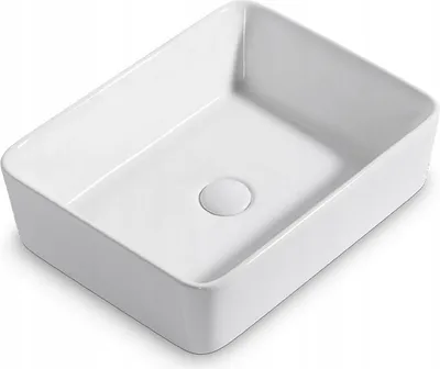 Produktbild von Rebiko Waschbecken Keramik Aufsatzwaschbecken Waschschale Waschtisch weiß