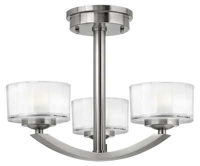 Produktbild von Elstead Meridian LED Deckenleuchte G9 3-fach Nickel gebürstet