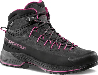 Schwarz-pinke TX4 Evo Mid Woman GTX Zustiegsschuhe von La Sportiva; ideal für Damen.