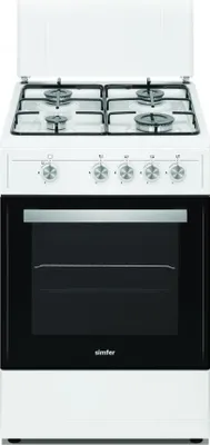 Immagine prodotto di Simfer | Piano cottura | 4401SGRBB | Piano cottura a gas | Forno a gas | Bianco | Larghezza 50 cm | Profondità 55 cm | 49 L