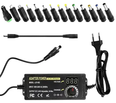 Produktbild von 3 V-24 V Universalnetzteil - 72 W - 100-240 V - AC/DC - Einstellbares Netzteil mit digitaler Anzeige - 3 A