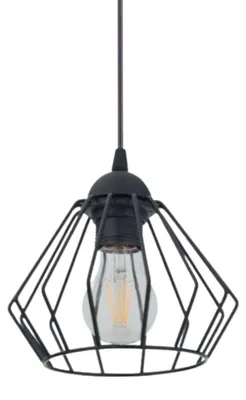 Produktbild von KAR-LIGHTING Pendelleuchte 1-flammig Schwarz, Metall – höhenverstellbar für Wohnzimmer & Schlafzimmer, LED-geeignet, E27