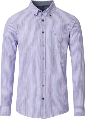 Produktbild von CASAMODA Herren Freizeithemd Langarm Button-Down Casual Blau gestreift M