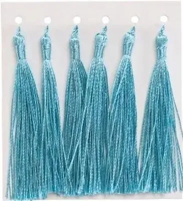 Produktbild von Dekorative Quasten, hellblau, 8 cm, 6 Stück – Brewis