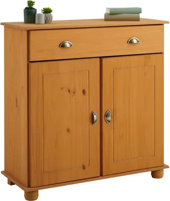Produktbild von Kommode Vertiko COLMAR, Highboard mit 1 Schublade und 2 Türen in Kiefer massiv gebeizt