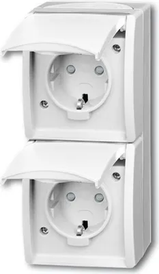 Obrázok produktu pre Busch-Jaeger 20-02 EBW-54, CEE 7/3, 2P+E, Biela, IP44, 250 V, 16 A