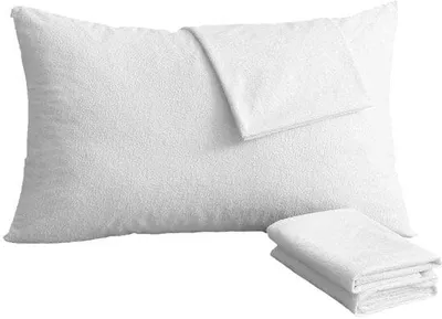 Productafbeelding van Ibenzoa® 2-delige set waterdichte, ademende kussenslopen met rits – bestand tegen huisstofmijt en hypoallergeen, wit, 40 x 80 cm, 80% katoen/20% polyester