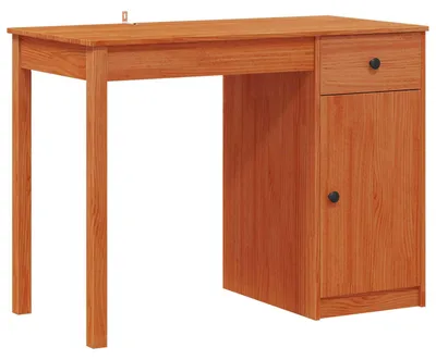 Immagine prodotto di vidaXL Scrivania marrone cera 100 x 50 x 74 cm Legno di pino massiccio