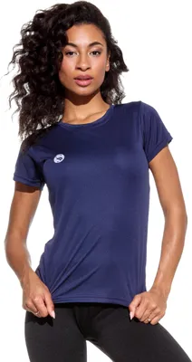 Produktbild von Stark Soul® Leichtes Damen Sport T-Shirt "Light Breeze" – Atmungsaktiv, Schnelltrocknend, Elastisch – Marineblau - Gr: L