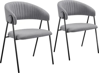 Produktbild von tectake® Armlehnstuhl Bedano Webstoff, gepolstert 60 x 58 x 85 cm