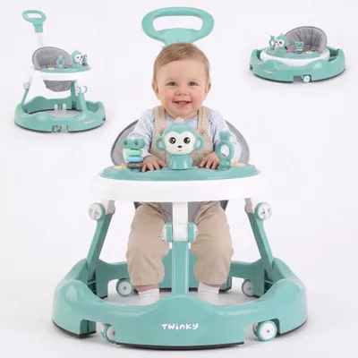 Image de Trotteur Twinky® vert menthe | Trotteur avec ensemble de jeux et accessoires pour un apprentissage ludique et en toute sécurité | avec tapis de sol et poignée, Image générée par une IA