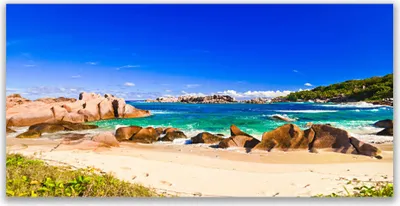 Produktbild von Tulup Leinwand-Bilder 120x60 Wandbild Canvas Kunstdruck Felsenstrand Meer Landschaft